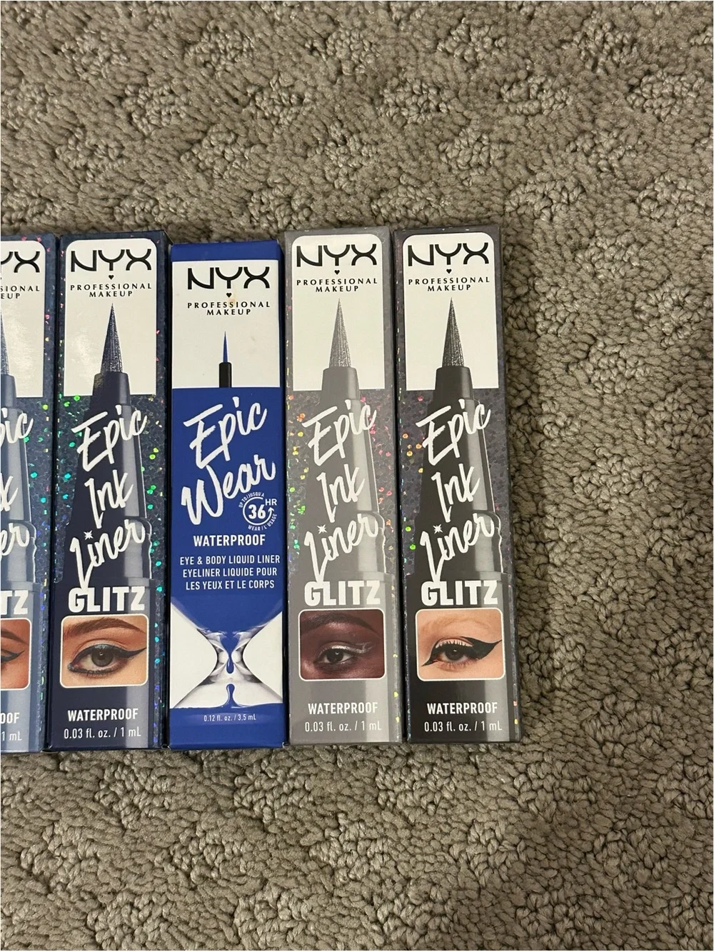 BRAND NEW NYX Makeup Epic Ink Liner Glitz Collection + Epic Wear Sapphire Bundle